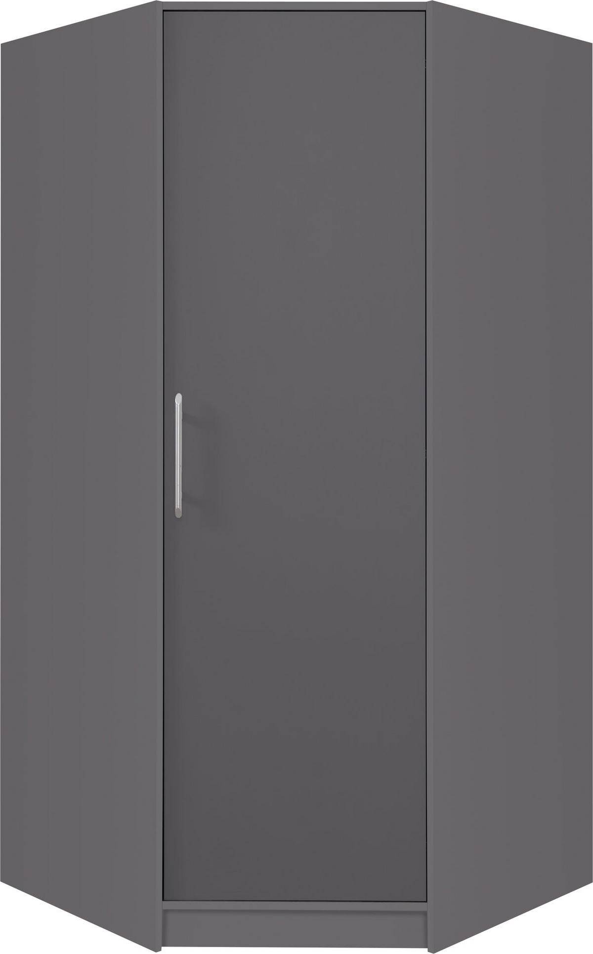 DREHTÜRENSCHRANK VANO 95/190/95cm 1-türig Anthrazit - Anthrazit, Holzwerkstoff (95/190/95cm) - MASSENO