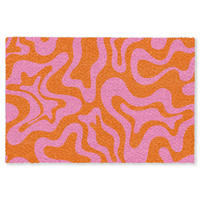 ROHOŽKA Vzor - růžová - oranžová - abstraktní - moderní 120x80 cm - růžová, textil/umělá hmota (120/0.4cm) - MuchoWow