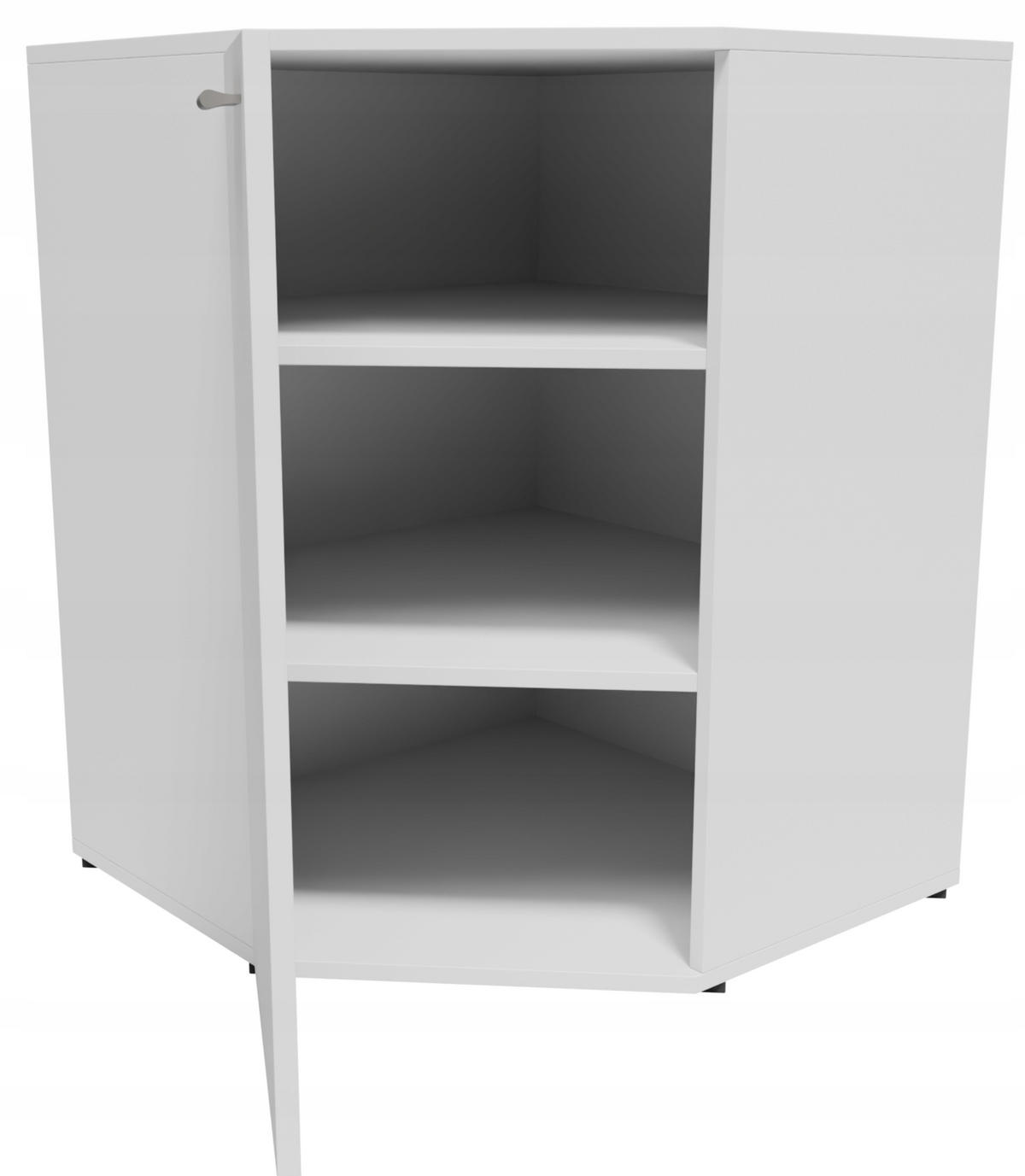 ECKKOMMODE CR3- KD5 Weiß 58/34/74 cm - Weiß, Holzwerkstoff (58/74/34cm)