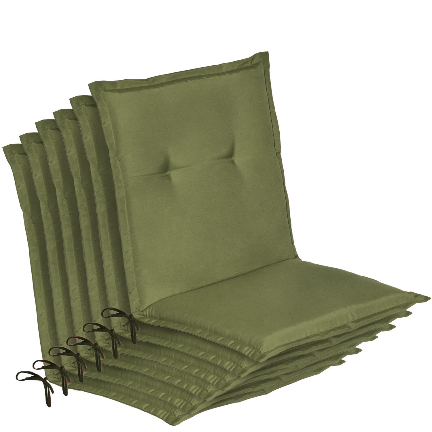 NIEDERLEHNER Loft NL 100x50x6cm Olivgrün (6tlg) - Olivgrün, Textil (50/100cm) - Beautissu 