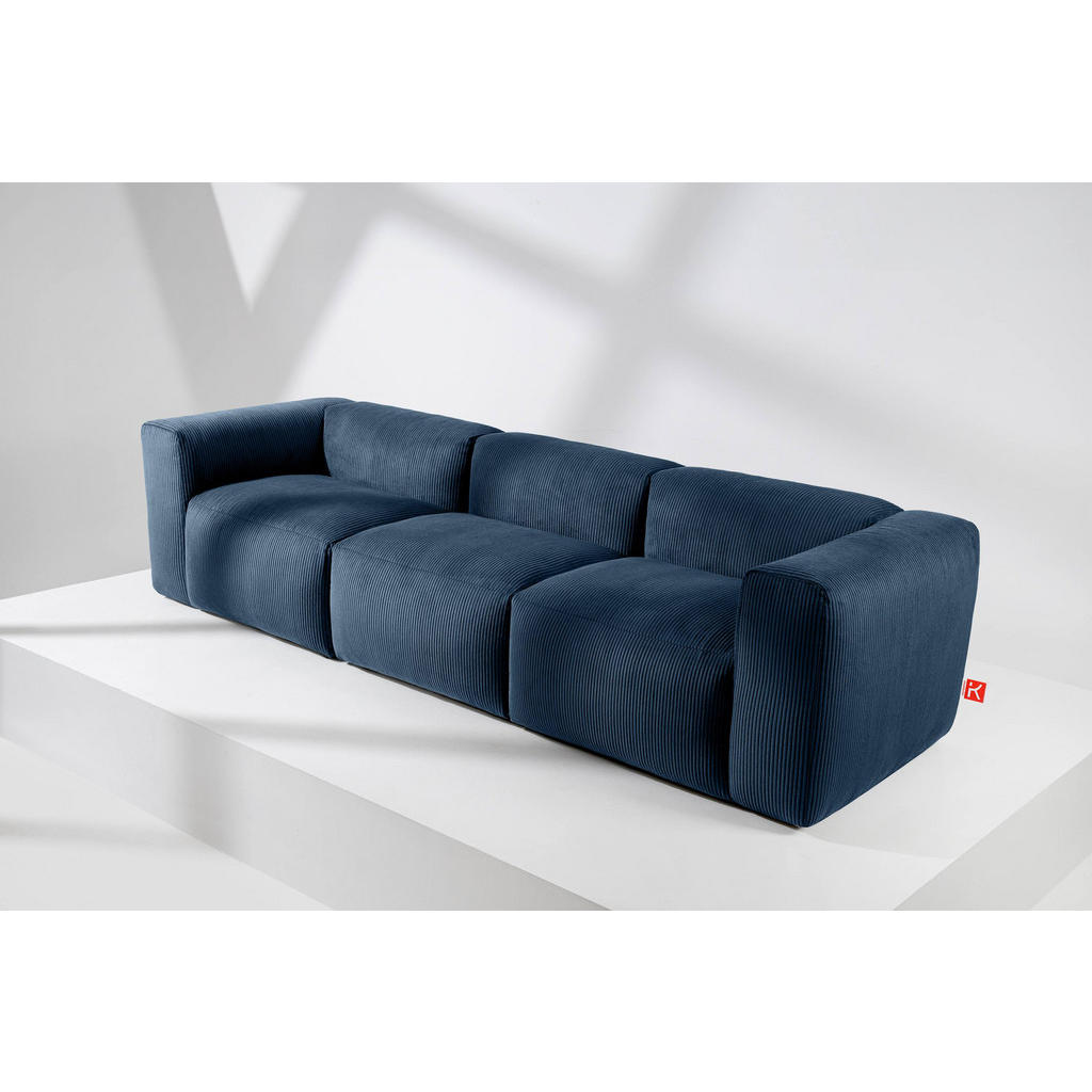 Thumbnail - Konsimo® 3-Sitzer-Modulsofa, Blau, Grün, Textil, einzeln stellbar,Freiform, 290x73x96 cm, Wohnzimmer, Sofas & Couches, S...