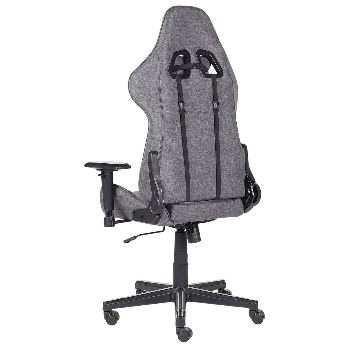 BÜROSTUHL Polyester Grau Warrior - Grau, Textil/Metall (62/122/62cm) - Beliani