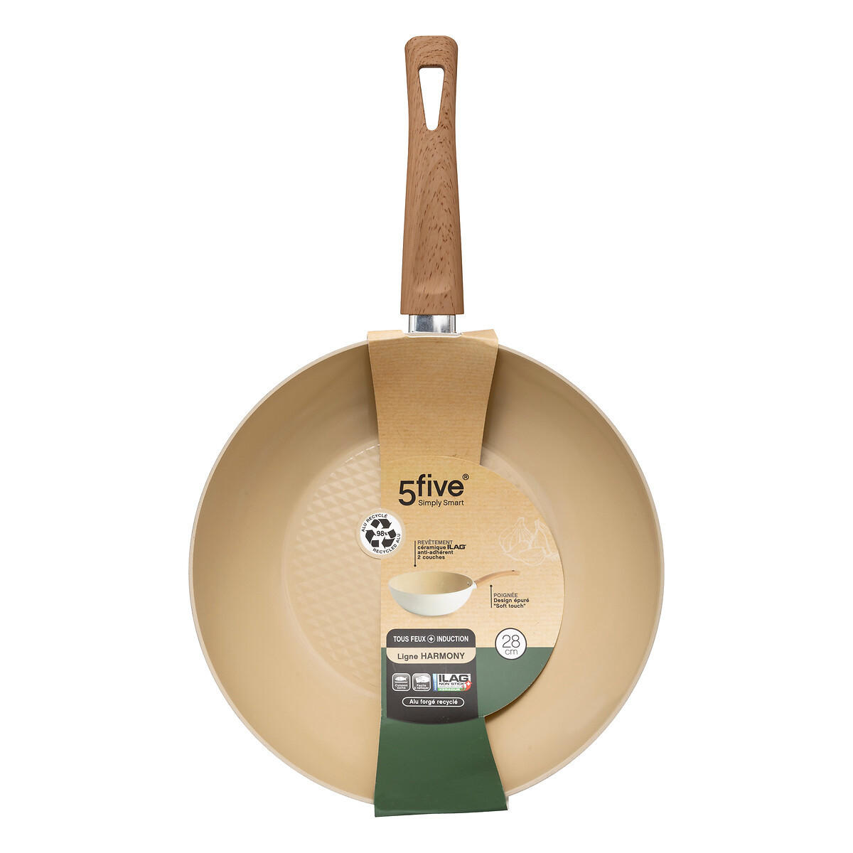 WOK Harmony Ø 28,5 cm - Beige, Metall (28.5cm) - 5five Simply Smart