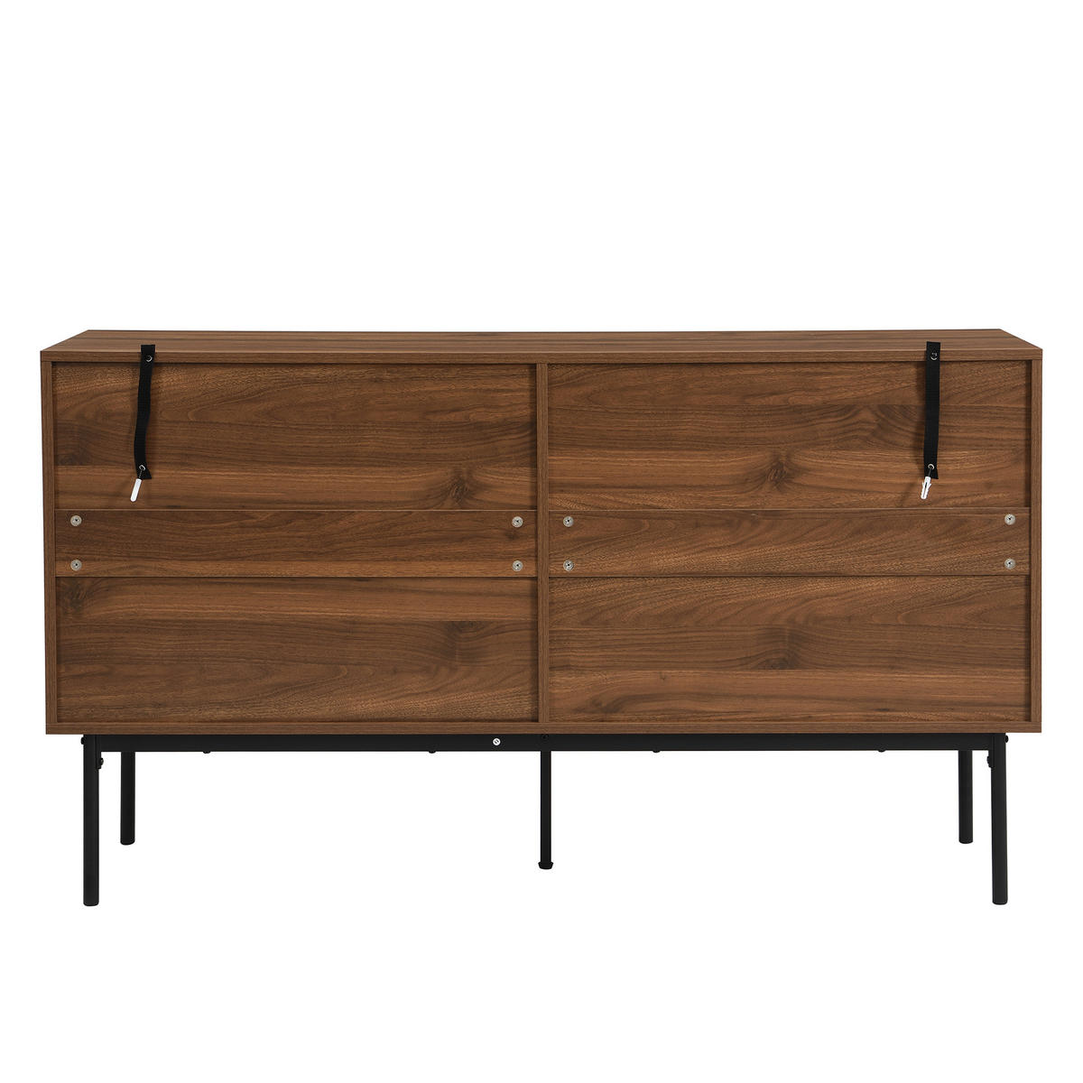 SIDEBOARD DE-37586 140/40/80 cm mit Rattan und 4 Türen Natur - Naturfarben, Holzwerkstoff (140/80/40cm) - ComfortXL