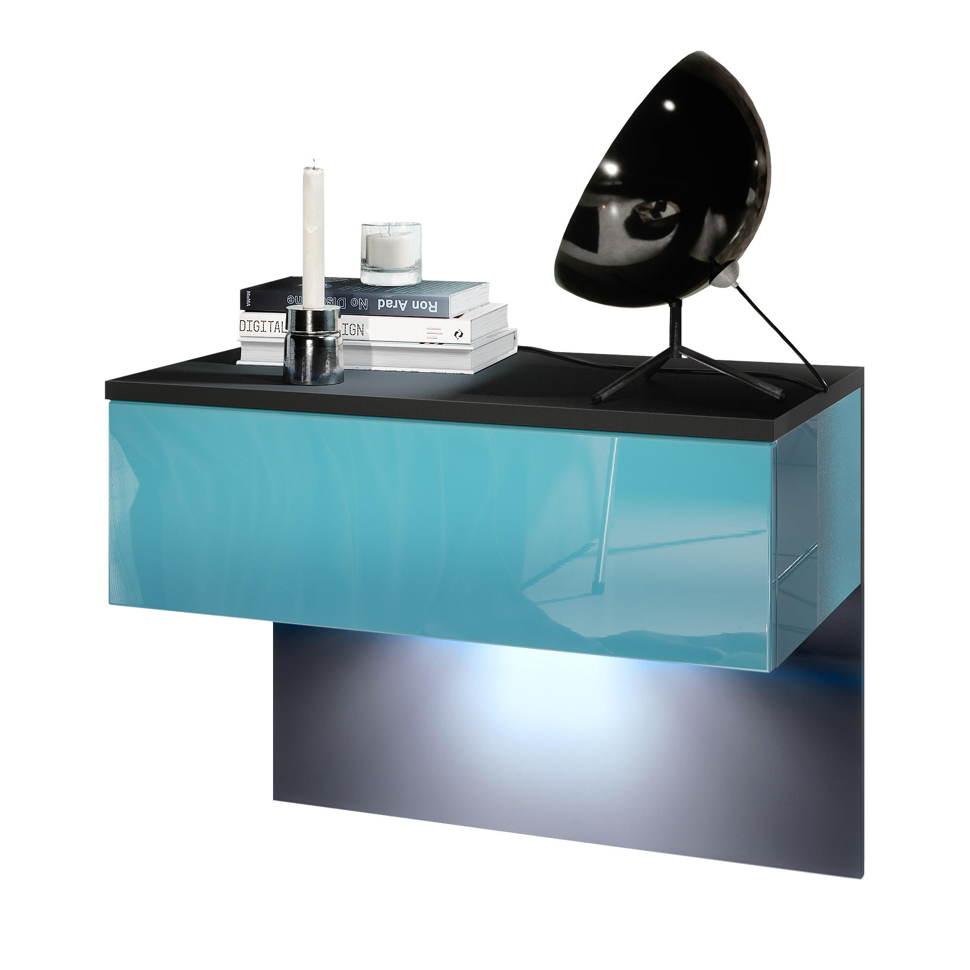 Vladon Nachttisch Petrol 60x46x35 cm