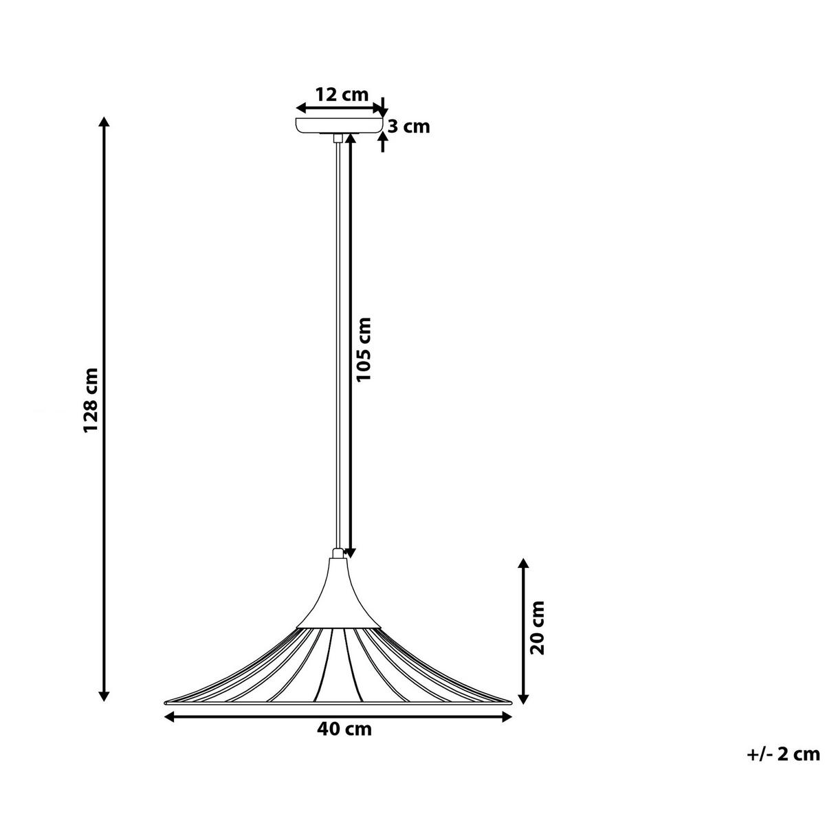 HÄNGELEUCHTE Giona 40/40/128 cm - Schwarz, Metall (40/40/128cm) - Beliani