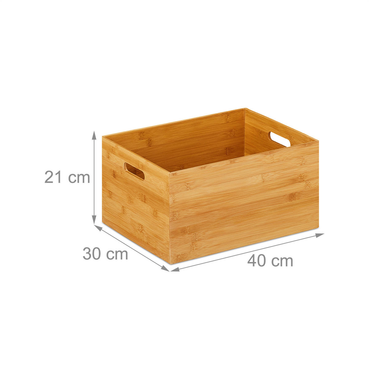 AUFBEWAHRUNGSKISTE - Hellbraun, Holz/Holzwerkstoff (30/21/40cm) - Relaxdays
