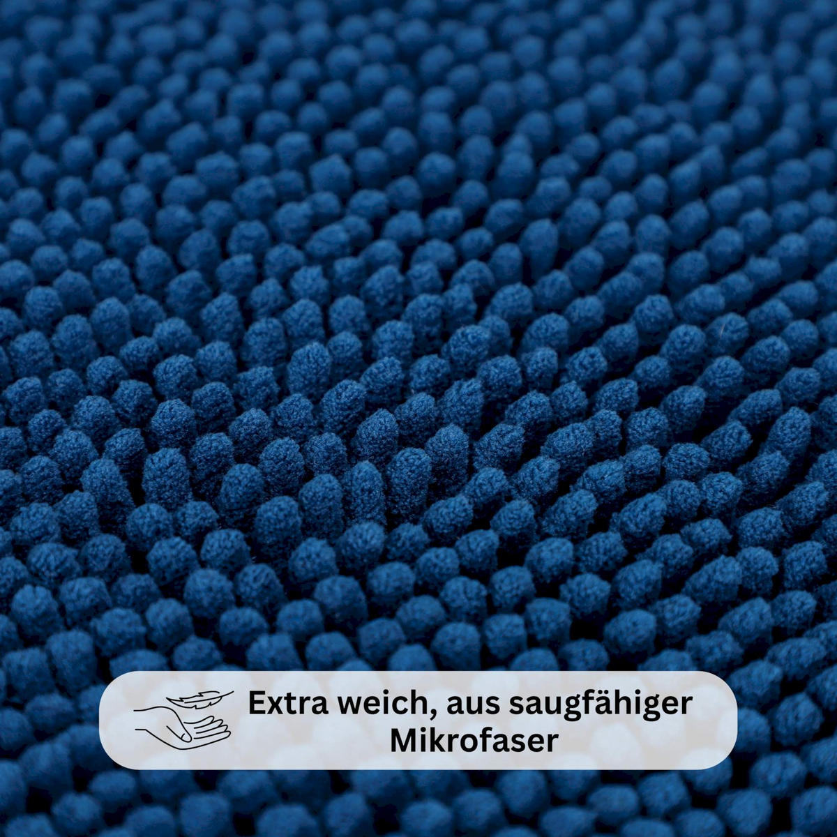BADEMATTE MIT WC AUSCHNITT PARIS - Dunkelblau, Textil (45/45cm) - WohnDirect