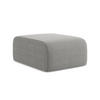 POUF Bouclé Stoff Grau - Hellgrau/Schwarz, Holzwerkstoff/Kunststoff (72/42/94cm) - Makamii