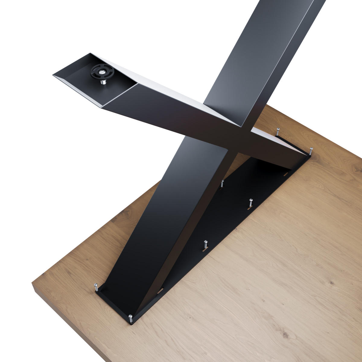 TISCHBEINE Belaga Lite Extreme 2er-Set Schwarz 72cm - Schwarz, Metall (10/72/80cm) - Metalo Pro