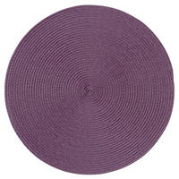 PLATZSET Polypro Aubergine rund ca. 35 cm Tischset - Aubergine, Kunststoff (35cm) - TiborTex