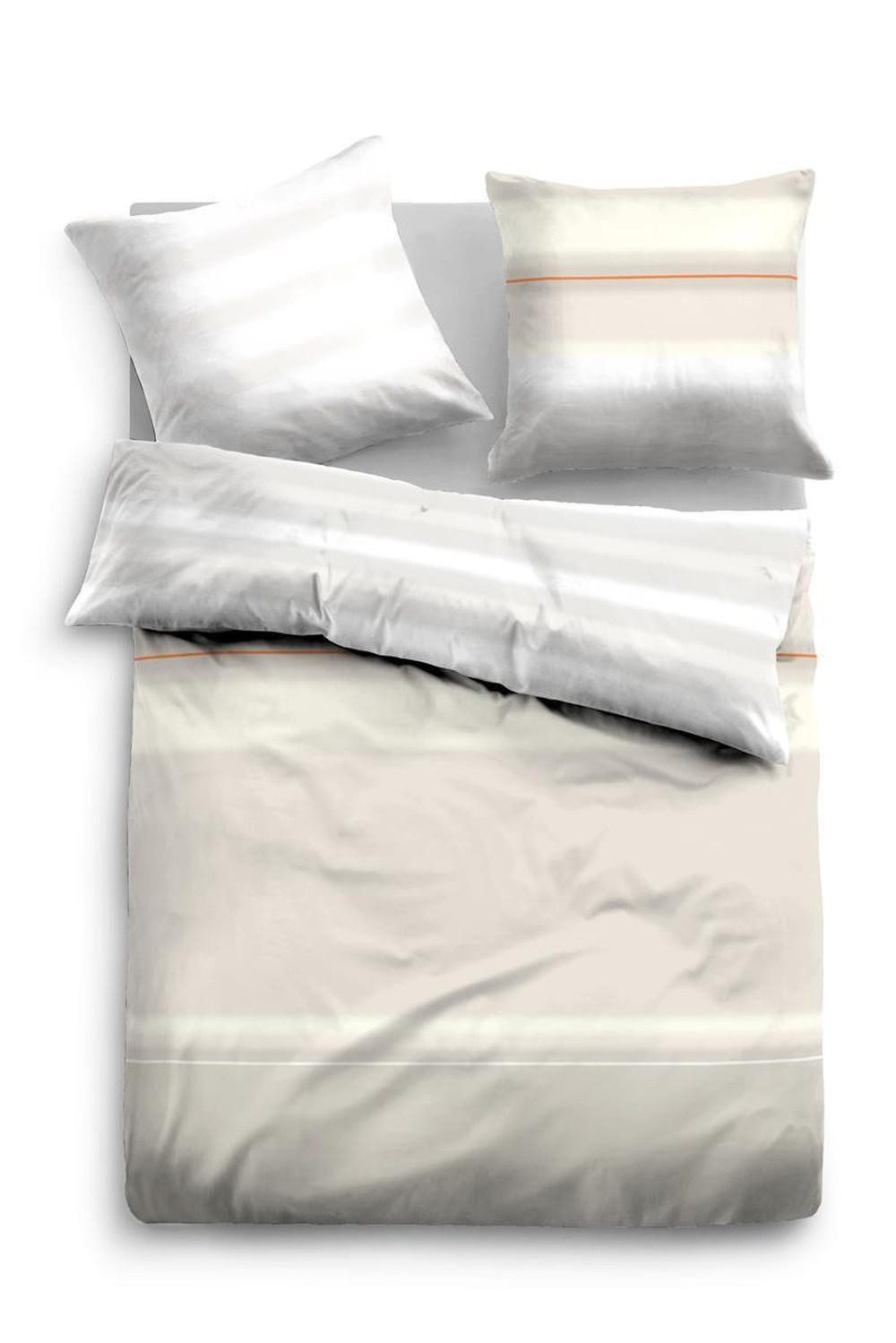 BETTWÄSCHE "Multicolor" 155/220+80/80cm SAND - Cognac, Textil (155/220cm)