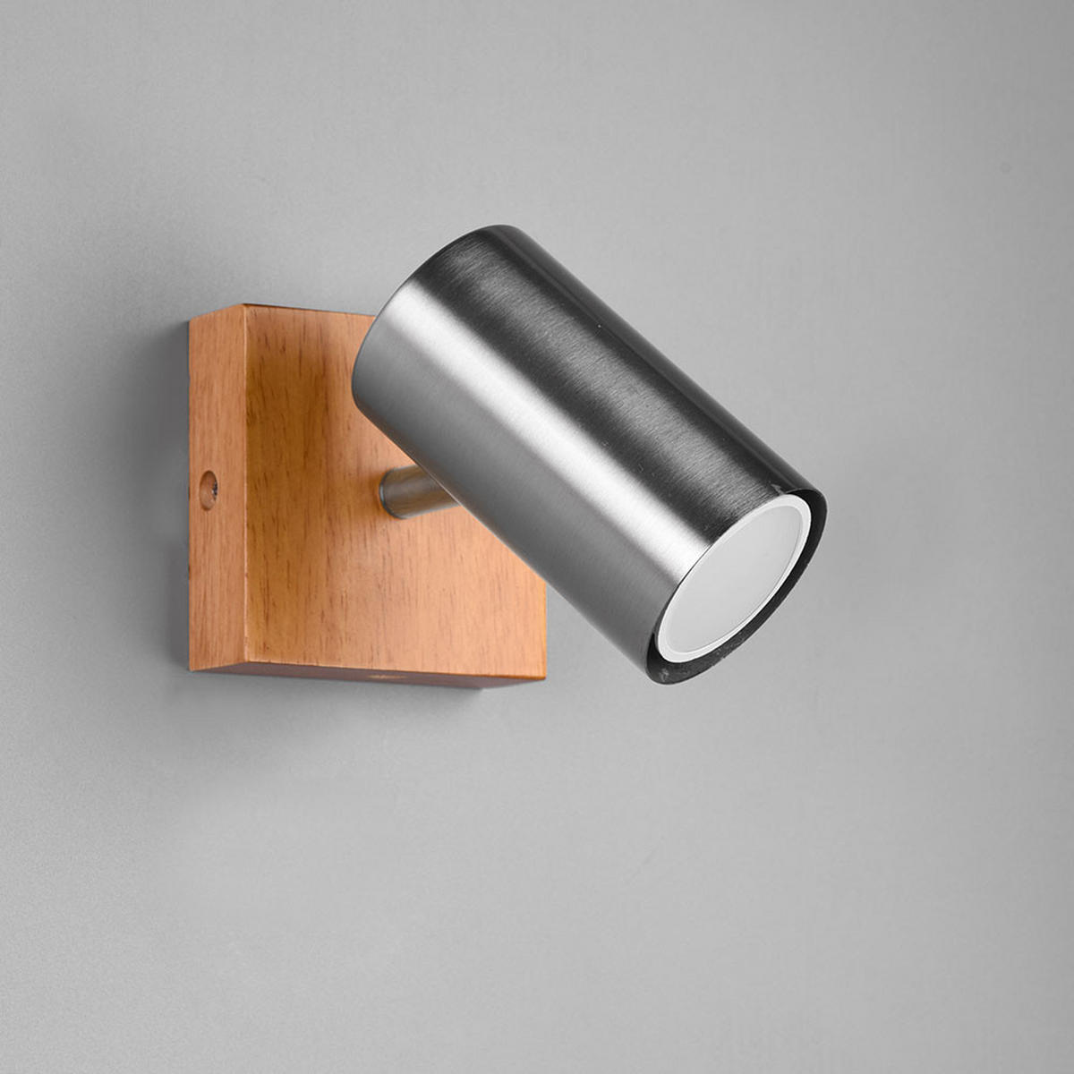 WANDLEUCHTE MARLEY Holz Silber - Silberfarben, Holz (9/16/12cm)