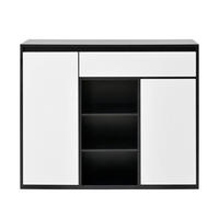 SCHUHSCHRANK Schwarz 105/39,5/86 cm - Schwarz, Holzwerkstoff (105/86/39.5cm) - PANGIVO