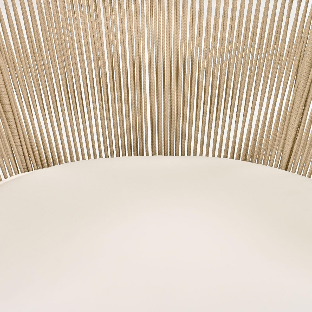 GARTENMÖBEL 140x80x74cm beige aus Akazie, mit Seil und Bezügen - Beige, Metall - Modfu