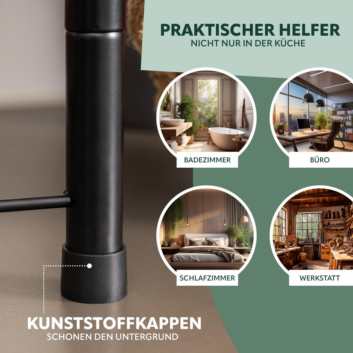 SCHUBLADENREGAL, schwarz, Metall, Kunststoff - Schwarz, Metall (27.5/31/42.5cm) - bremermann