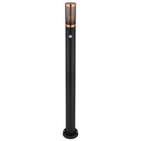 LED STEHLEUCHTE BOSTON Schwarz Edelstahl - Schwarz, Metall (7.6/7.6/110cm) - Globo Lighting