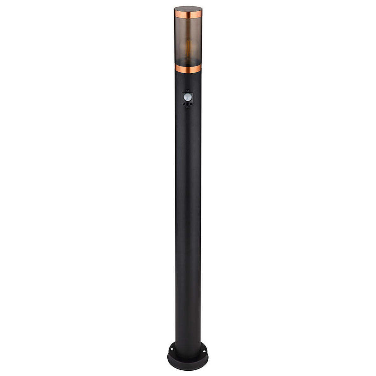 LED STEHLEUCHTE BOSTON Schwarz Edelstahl - Schwarz, Metall (7.6/7.6/110cm) - Globo Lighting