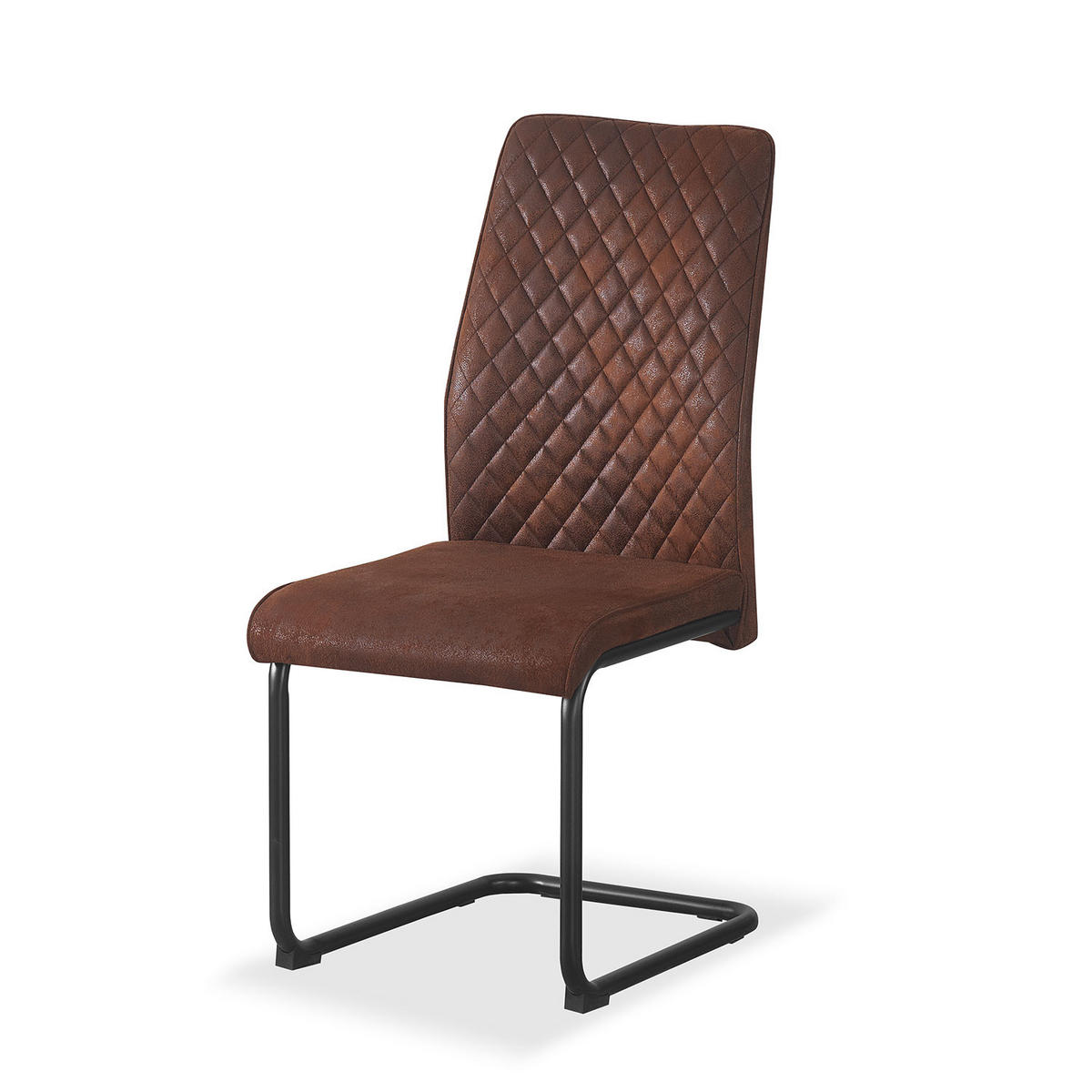 SCHWINGSTUHL THEO Braun 4 Stück - Braun, Textil/Metall (44/98/58cm) - B&D Home