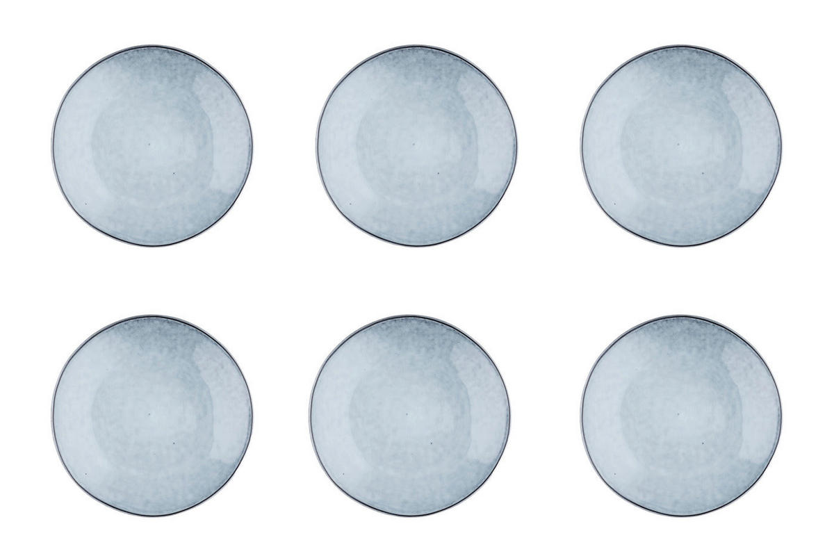 TELLER Cloud Ø21,5cm - 6er-Set - Sturmgrau - Grau, Keramik (21.5cm) - Björn