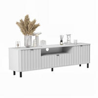 TV-LOWBOARD VITA stehend, 196 cm Alpinweiß - Weiß, Holzwerkstoff/Metall (196/57/40.5cm) - Idohome