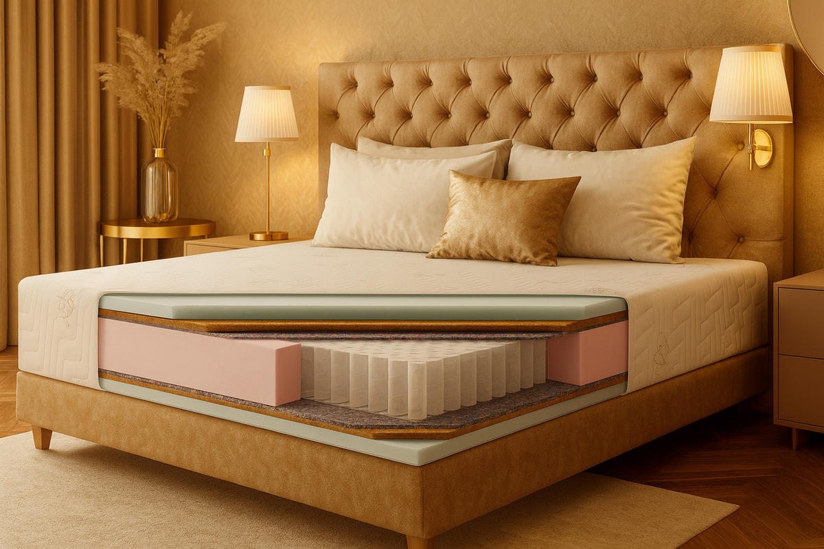 TASCHENMATRATZE Matratze KRETA PREMIUM, 200x200 cm, H3/H4 - Weiß, Textil (200/200cm) - Kaiser Möbel