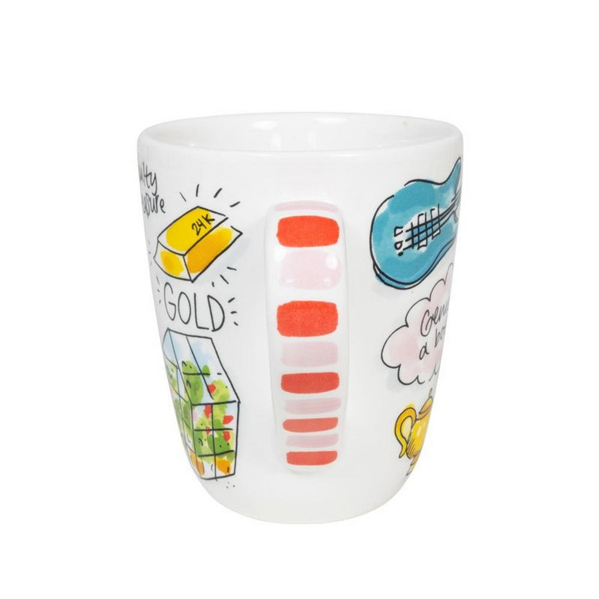 BECHER Love Letter G in Bunt - 350 ml - Multicolor, Keramik (0.35L) - Blond Amsterdam