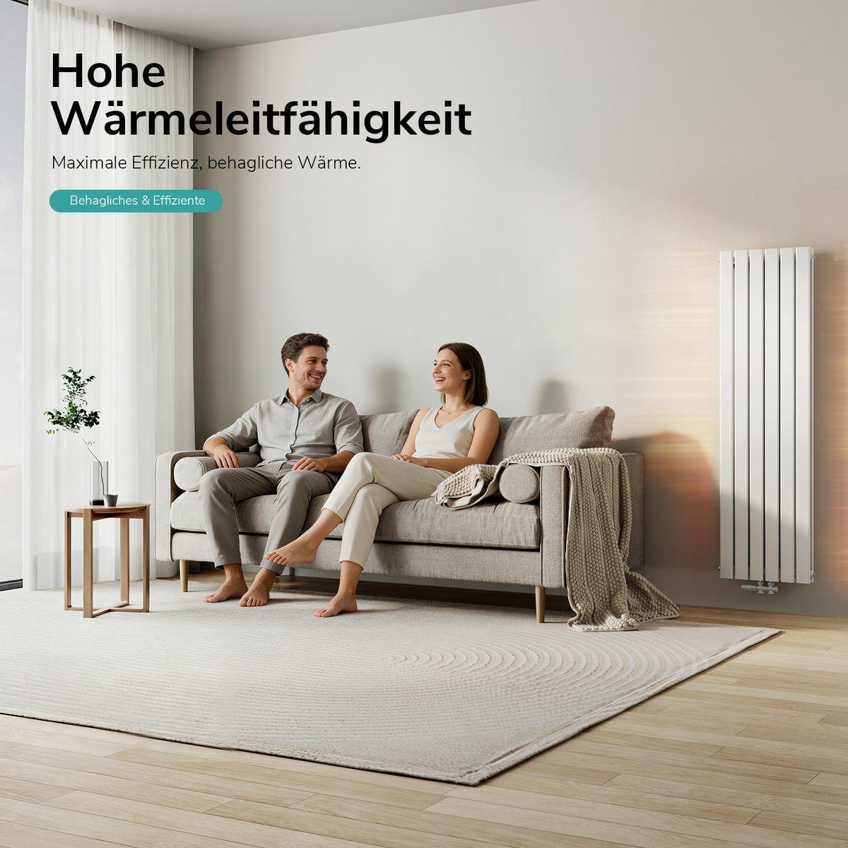 HEIZKÖRPER Vertikal Warmwasser Zweilagig Weiß 160/46/6,6 cm - Weiß, Metall (46/160/6.6cm) - EMKE