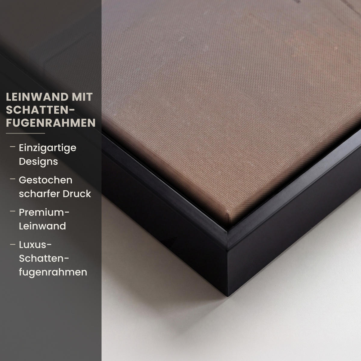 LEINWAND Bilder mit Rahmen - Gemälde - Welle - Jesus - Abstrakt - 140x90 - Goldfarben, Textil (140/90cm) - MuchoWow