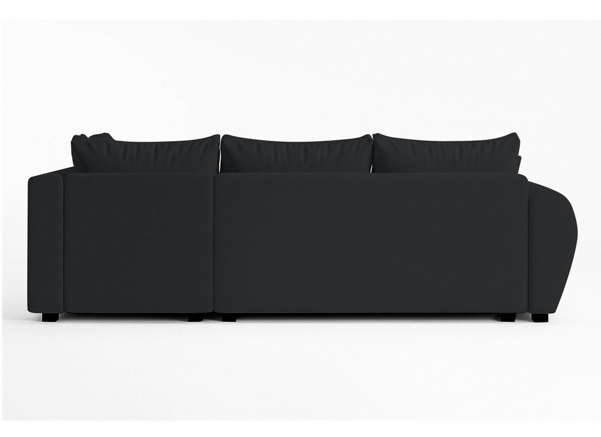 ECKSOFA L Form Malatya MAX Schwarz 246/145/82 cm stilvolle mit Schlaffunktion R - Schwarz, Kunststoff/Textil (235/175cm) - AX Living