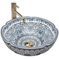 AUFSATZWASCHBECKEN Rea Vivien - Blau, Keramik (42.5/15/42.5cm) - REA