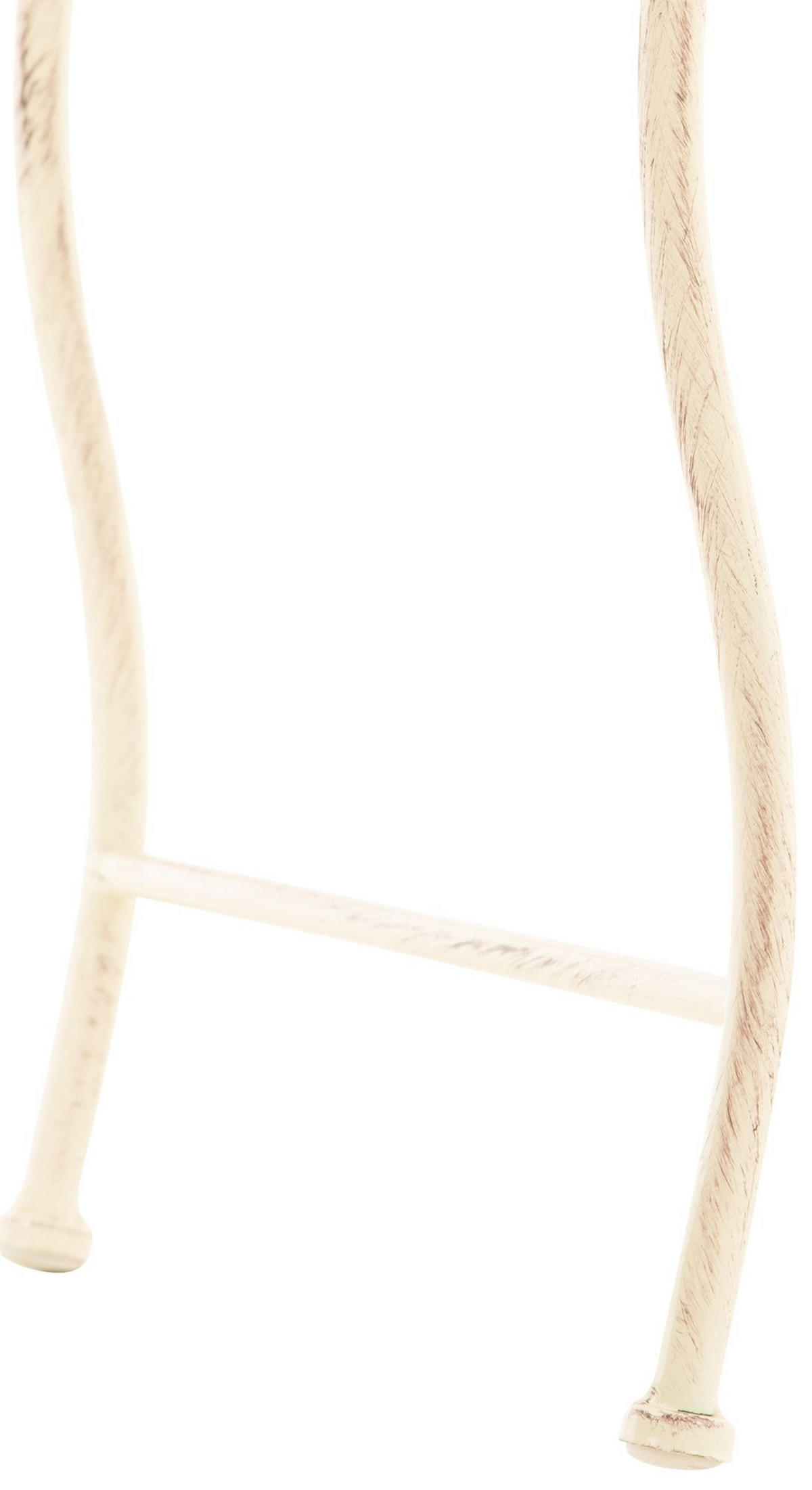 GARTENTISCH eckig 49/45/46 cm Metall Antik-Creme - Creme, Metall (45/49/46cm) - CLP