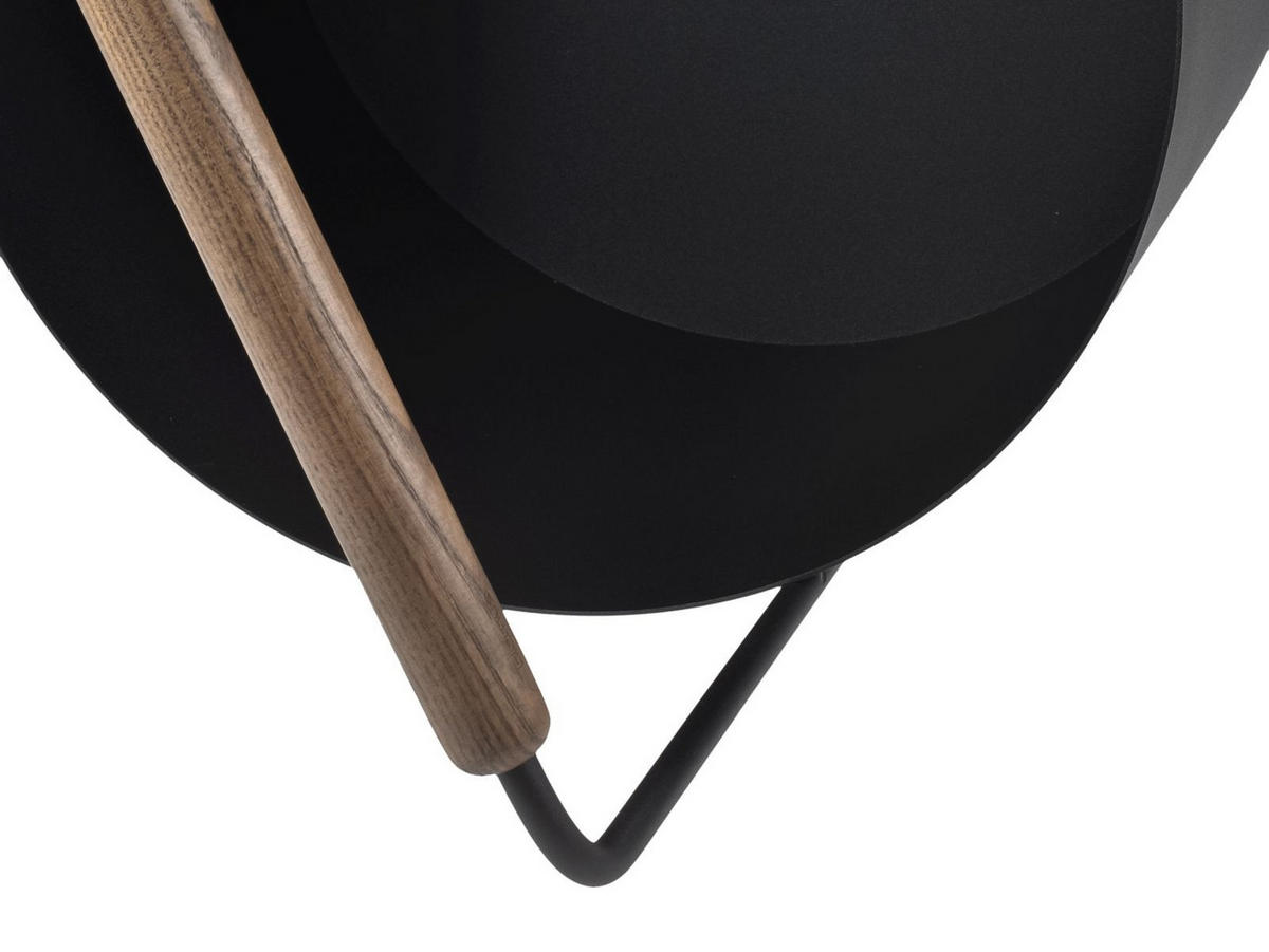 KAMINHOLZKORB Ashi "M" schwarz-braun 35/45cm - Braun, Metall (35/45/35cm) - Blomus