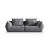 SOFA modular Bloom aus Samt dunkelgrau 3 Sitzplätze - Dunkelgrau, Textil (106/95/232cm) - Micadoni