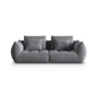 SOFA modular Bloom aus Samt dunkelgrau 3 Sitzplätze - Dunkelgrau, Textil (106/95/232cm) - Micadoni