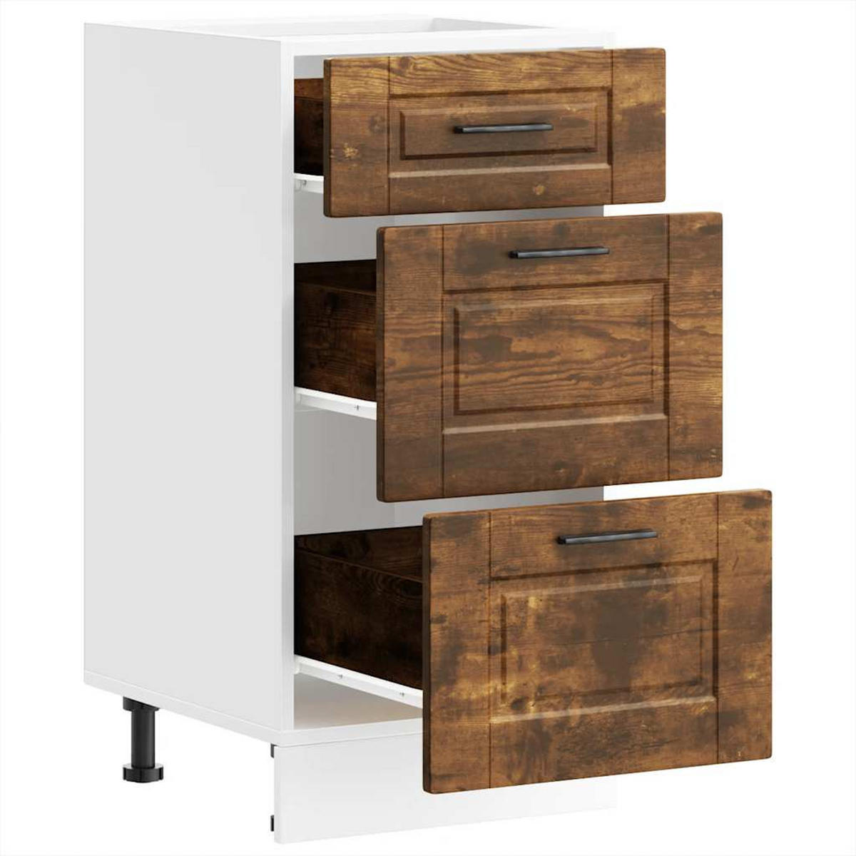 KÜCHENUNTERSCHRANK Samu Räuchereiche 40x46x81,5 cm - Eiche San Remo, Holz (40/81.5/46cm) - DELUKE