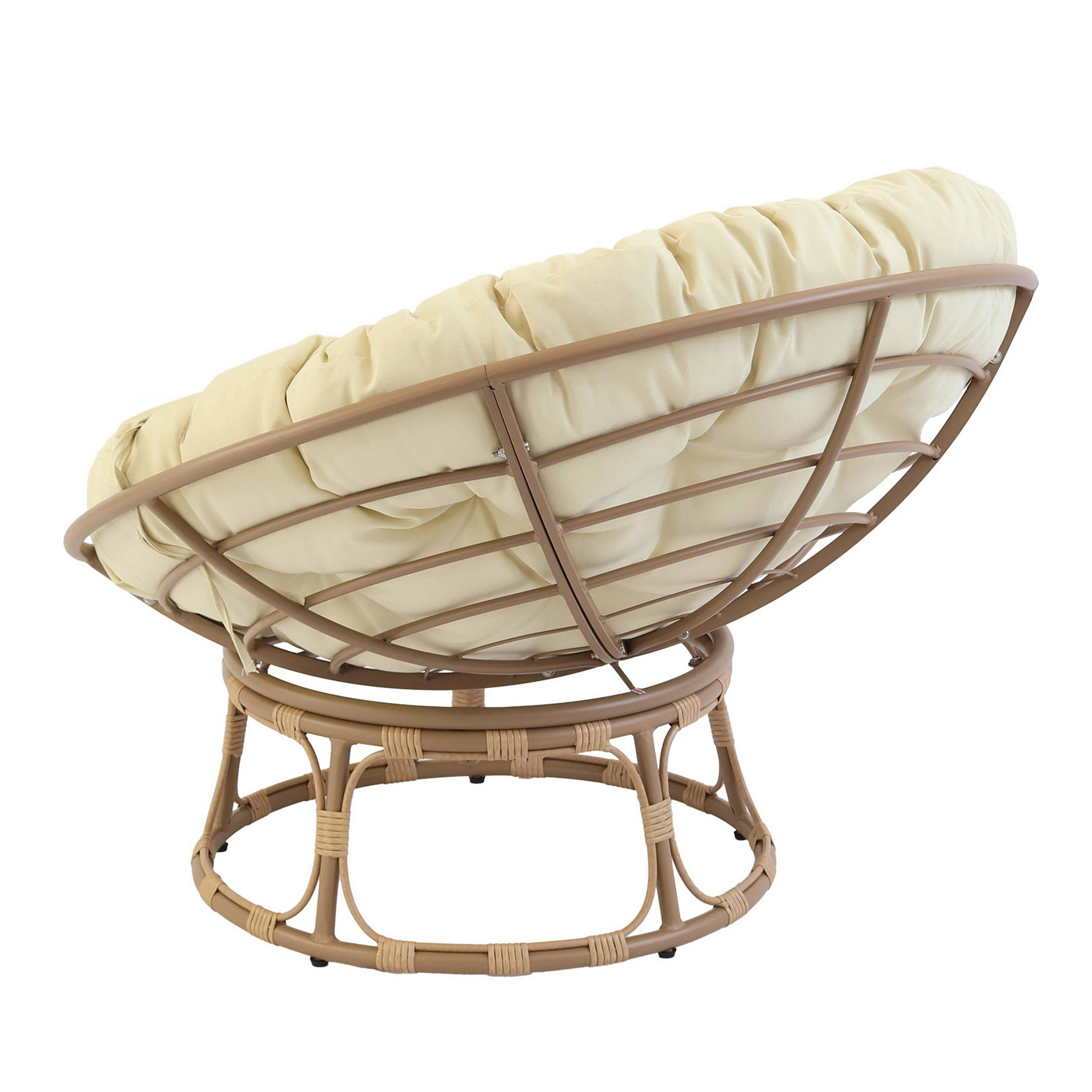 SESSEL mit Kissen, Weiß - Weiß, Holz (104/85/114cm) - Oviala