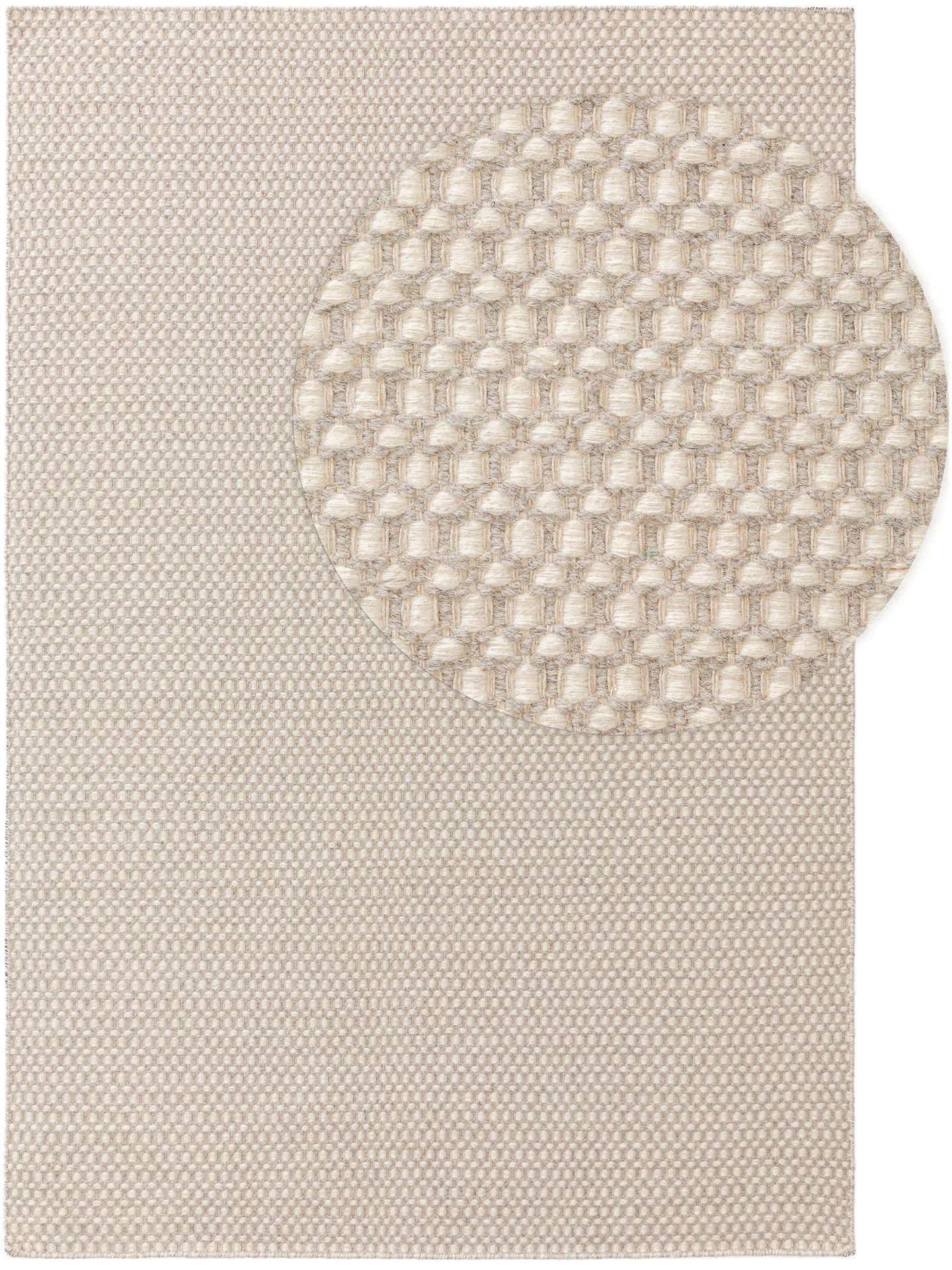 TEPPICH Wollteppich Hector Beige - Beige, Textil (300/1cm) - KUNSTLOFT