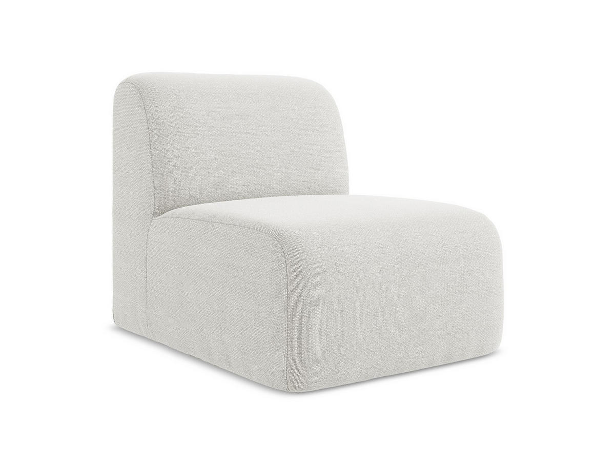 SOFAELEMENT Bouclé Stoff Weiß - Schwarz/Weiß, Holzwerkstoff/Kunststoff (70/75/94cm) - Makamii