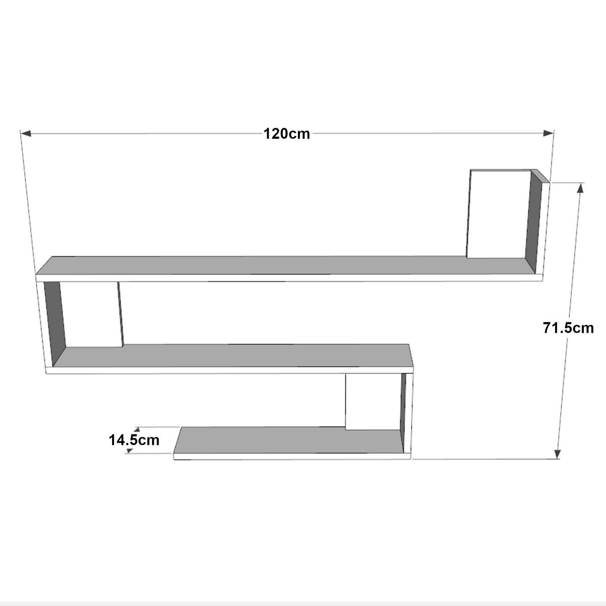 WANDREGAL Kitee - Eichefarben, Holzwerkstoff (120/71.5/14.5cm) - [en.casa]