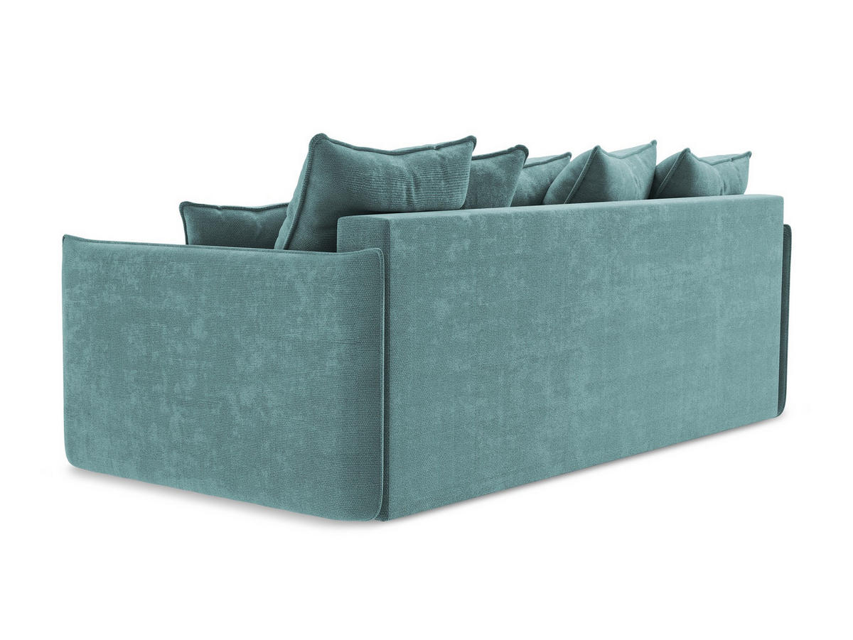 POUF Kunstleder Grün - Schwarz/Grün, Holzwerkstoff/Kunststoff (75/41/90cm) - Makamii