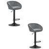 BARHOCKER 2-er Set EAST grauer Sitz, schwarze Basis - Schwarz/Grau, Textil (53/103/46cm) - Valora