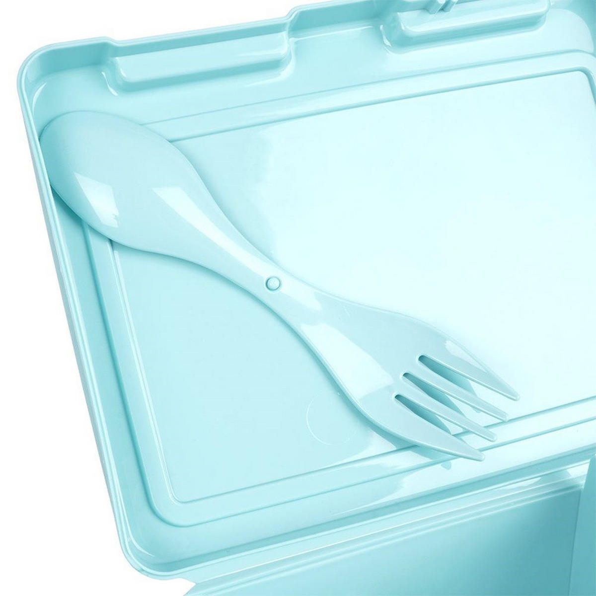 LUNCHBOX mit Besteck 1 l - Blau, Kunststoff (18/7.5/14cm) - Orion 