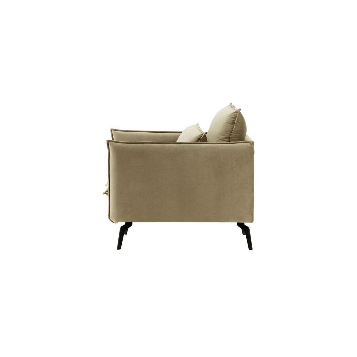 SESSEL Layla-Velluto 3 - Beige, Holz/Textil (105/95/98cm)