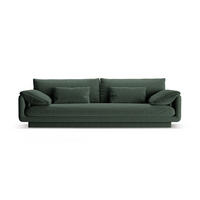 SOFA Torino aus strukturiertem Stoff moosgrün 4 Sitzplätze - Salbeigrün, Textil (250/83/103cm) - Micadoni