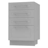 SCHUBLADENUNTERSCHRANK Kvantum D4A/40 Dust Grey Matt / Grau Matt 40 / 50 / 82cm - Grau, Holz/Holzwerkstoff (40/82/50cm) - Feldmann-Wohnen