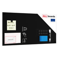 MAGNETPLATTE rahmenloses SLIMboard - Kreideoberfläche - 60x30 cm - Schwarz, Metall (60/30/0.3cm) - ALLboards