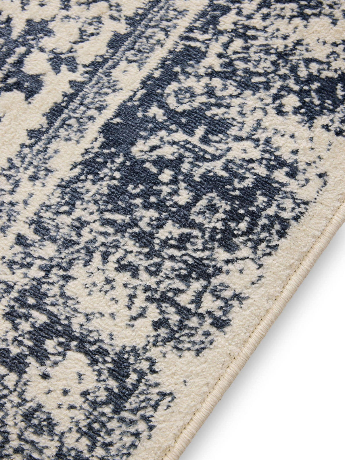 VINTAGE-TEPPICH Suki 160/230 cm - Blau/Creme, Kunststoff (160/230cm) - benuta