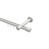 INNENLAUF-GARDINENSTANGEN-SET Prestige Santo 480 cm (geteilt in 3 x 160 cm), 1-läufig, 20 mm Ø Weiß - Weiß, Metall (480cm) - INTERDECO