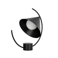 TISCHLEUCHTE aus schwarzem Stahl 52/32/55 cm - Schwarz, Metall (32/52/55cm) - The Lumine